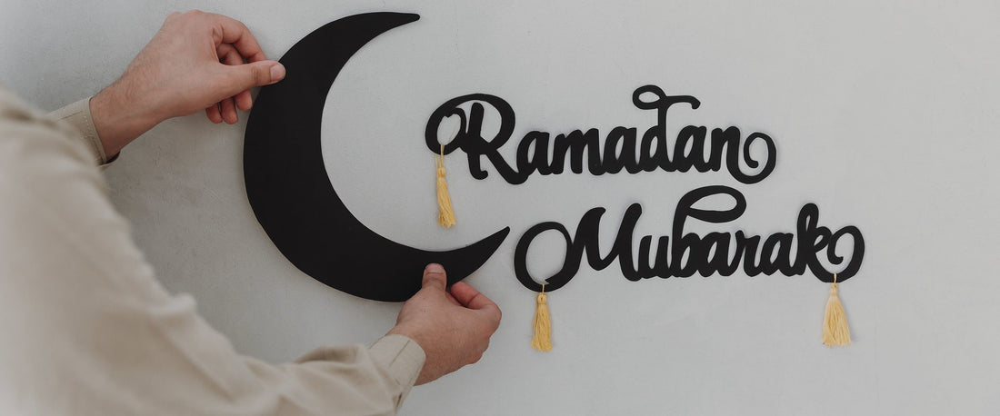 Lettrage Ramadan Mubarak en décoration murale