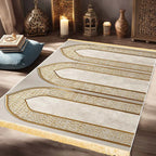 Alfombra de oración colectiva — hasta cuatro plazas, con flecos