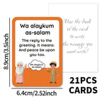 Tarjetas de expresiones árabes cotidianas — 21 tarjetas