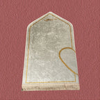Alfombras de rezo para pareja — pack de 2 con corazón dorado, 65 × 115 cm