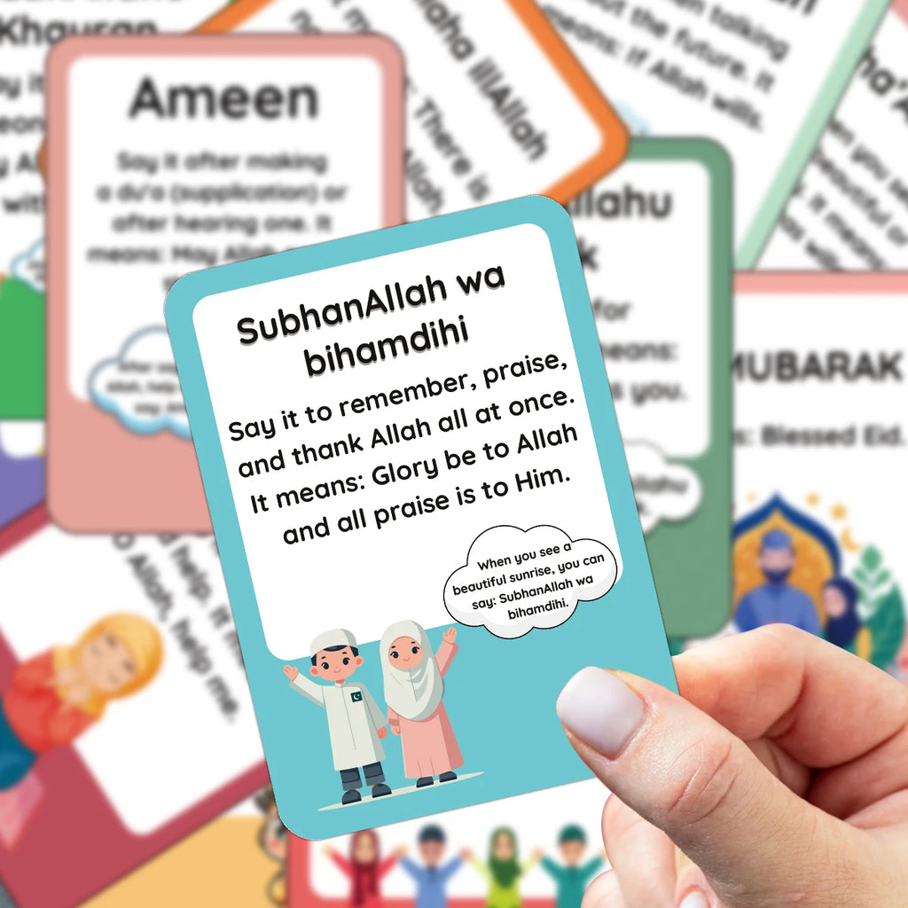 Tarjetas de expresiones árabes cotidianas — 21 tarjetas