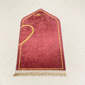 Alfombras de rezo para pareja — pack de 2 con corazón dorado, 65 × 115 cm