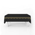 Nappe jetable noire à bandeau doré pour Ramadan et l’Aïd