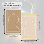 Pack de 2 alfombras de rezo minimalistas — crema y dorado