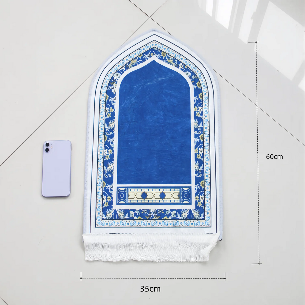 Tapis de prière épais et moelleux — en situation