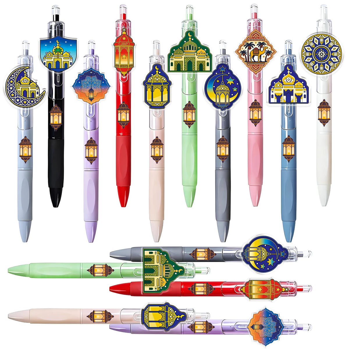 Stylos de l'Aïd à breloque en métal — lots de 10 ou 15